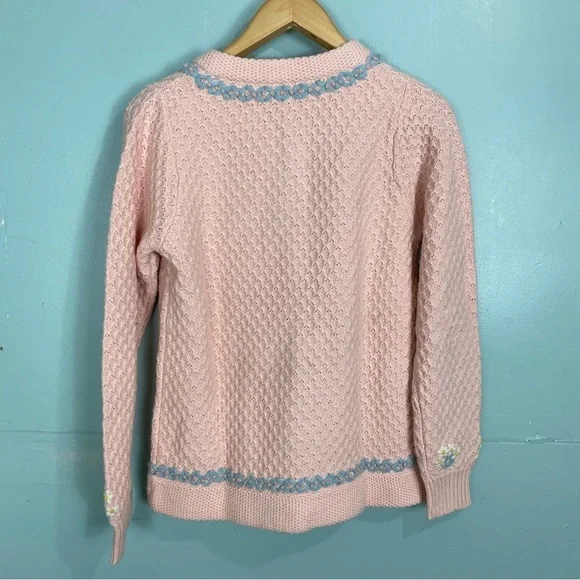 Loveshackfancy Naj Cardigan Size Small‎ Floral Embroidered Pink Girly - Picture 8 of 9